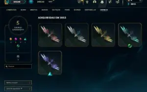 Mestre com 30 Champs e 5 Skins + 18 Espolios