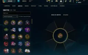 Mestre com 30 Champs e 5 Skins + 18 Espolios