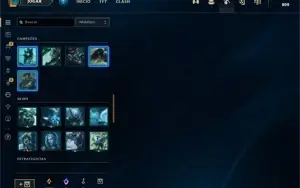 Conta LOL plat1 - 75pdl(decay) emotes de mestre + 266skins