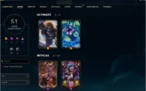 Conta de Lol Plat 2, 51 skins, Level 269 , 124 ícones