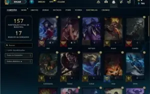 Conta ouro 1 com 41 Champs e 12 Skins + 1 Fragmento