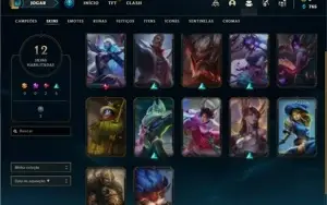 Conta ouro 1 com 41 Champs e 12 Skins + 1 Fragmento