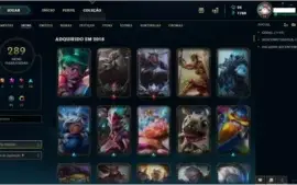 Vendo conta LoL - Diamante 5 -Todos os Campeões - 289 Skins