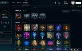 Vendo conta LoL - Diamante 5 -Todos os Campeões - 289 Skins
