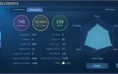 Conta Mobile Legends Lvl 51 + herois e skins
