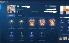 Conta Mobile Legends Lvl 51 + herois e skins