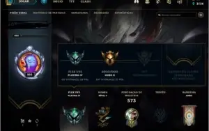 Conta lol Ouro 2 com 502 skins e todos os campeoes