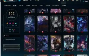 Conta lol Ouro 2 com 502 skins e todos os campeoes