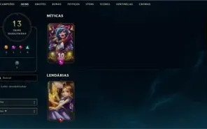 CONTA LOL COM VARIAS SKINS EPICAS  - UNRANKED