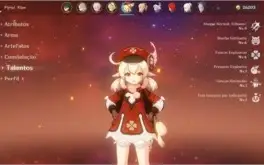 Xião, Albedo, Kazuha, Klee, Jean, Diluc + Kagura e Lança PB