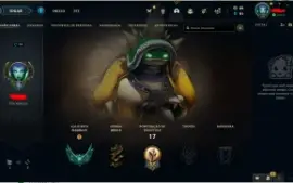 Conta LOL com Rammus Rei e Kayle Juíza