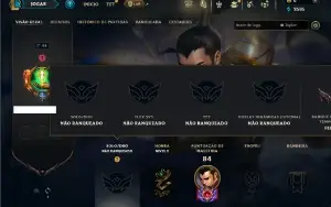 Unranked com 65 Champs e 13 Skins