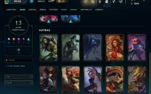 Unranked com 65 Champs e 13 Skins