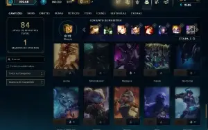 Unranked com 65 Champs e 13 Skins