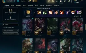 Unranked com 65 Champs e 13 Skins