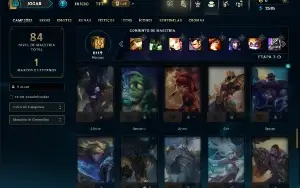 Unranked com 65 Champs e 13 Skins