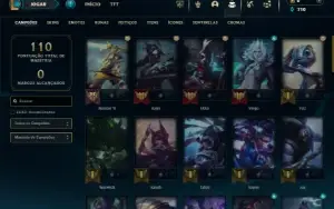 Platina 3 com 51 Champs e 16 Skins + 2 Fragmentos