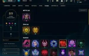 Platina 3 com 51 Champs e 16 Skins + 2 Fragmentos