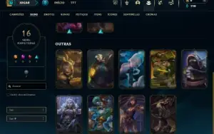 Platina 3 com 51 Champs e 16 Skins + 2 Fragmentos
