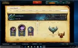 Conta prata 1 com borda de ouro soloq 24pdl com skins