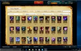 Conta prata 1 com borda de ouro soloq 24pdl com skins