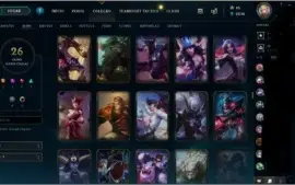 Conta Lol nivel 136 com 26 skins e prata 3 ultima season