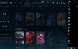 Conta Lol nivel 136 com 26 skins e prata 3 ultima season