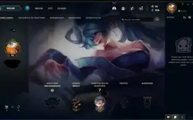Conta do LOL com skin DJ sona e M7 sem ranque