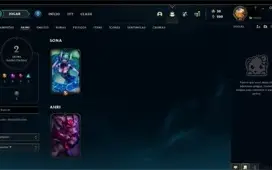 Conta do LOL com skin DJ sona e M7 sem ranque
