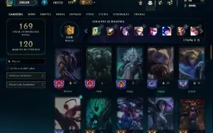 Mestre com 65 Champs e 28 Skins