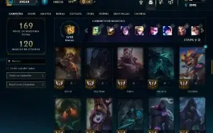Mestre com 65 Champs e 28 Skins