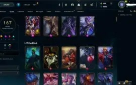 Conta LoL MESTRE  Lv 223 167 SKINS