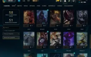 Unranked com 40 Champs e 6 Skins