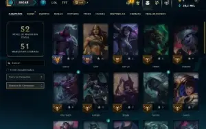Unranked com 40 Champs e 6 Skins