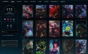 Conta LOL (173 Skins, contendo os eternos)