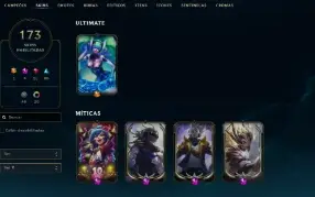 Conta LOL (173 Skins, contendo os eternos)