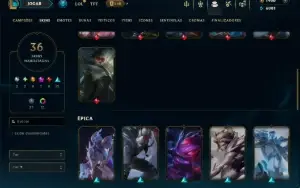 Prata 3 com TODOS os Champs e 36 Skins +1 Prestigio + 1920RP