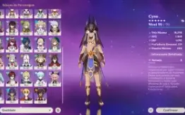Conta Genshin 12 personagens 5* e 4 arma 5* Top
