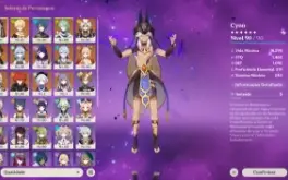 Conta Genshin 12 personagens 5* e 4 arma 5* Top