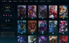 Conta LoL Prata lll - 147 skins