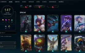 Conta LoL Prata lll - 147 skins