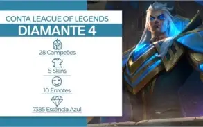 CONTA LEAGUE OF LEGENDS |DIAMANTE 4 • 28 CAMPEÕES • HIGH MMR