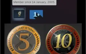 CONTA STEAM 15 ANOS COM MEDALHA 10-5 ANOS CSGO