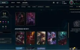 Conta League of Legends Gold/ 75 champs/ 24 skins/ lvl 115