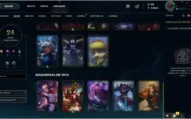 Conta League of Legends Gold/ 75 champs/ 24 skins/ lvl 115