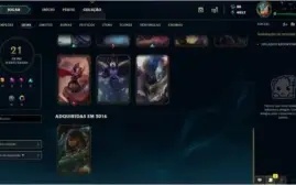 Conta League of Legends Platina/ 53 champs/ 21 skins/ lvl 91
