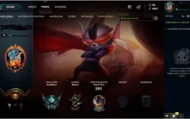 Conta League of Legends Platina/ 53 champs/ 21 skins/ lvl 91