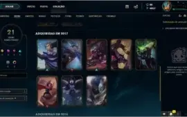 Conta League of Legends Platina/ 53 champs/ 21 skins/ lvl 91