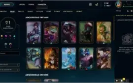 Conta League of Legends Platina/ 53 champs/ 21 skins/ lvl 91