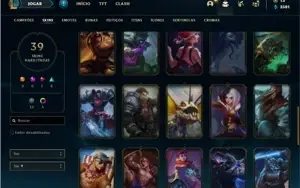 Conta Platina 4 com 90 Champs e 39 Skins + 2 Fragmentos